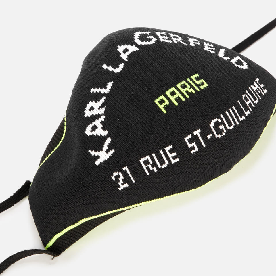 KARL LAGERFELD Women's Rsg Knit Face Mask Line - Black