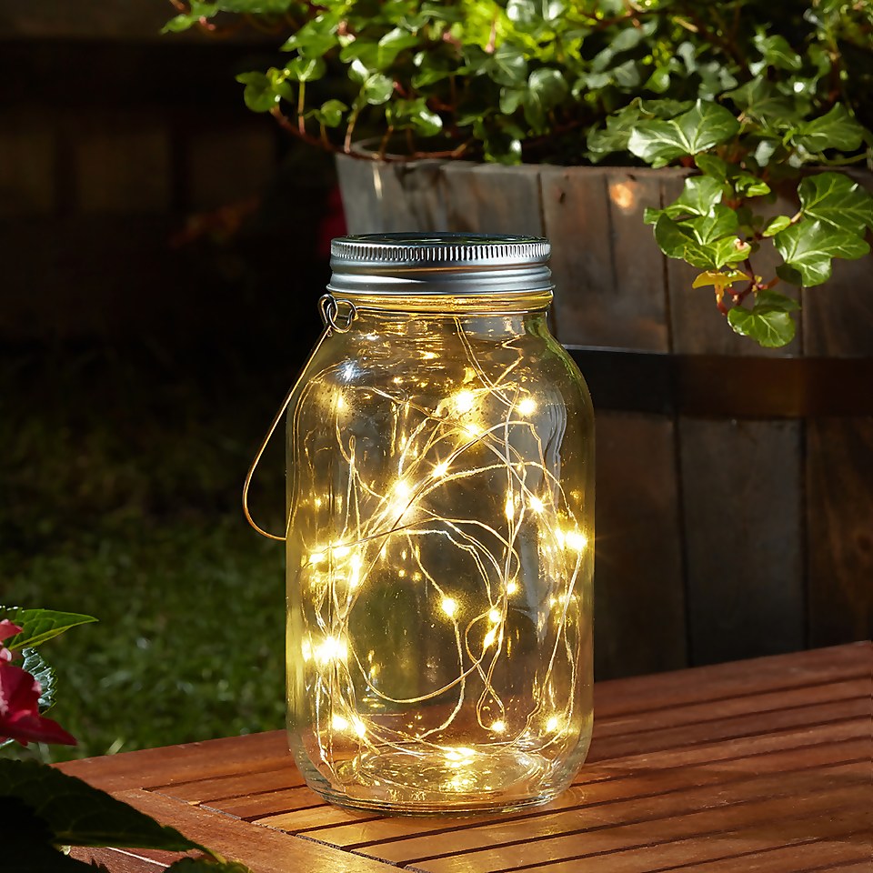 Firefly LED Decor Jar Lantern (Battery Operated)