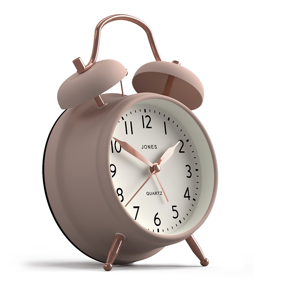 Jones Bell Alarm Clock - Blush & Copper