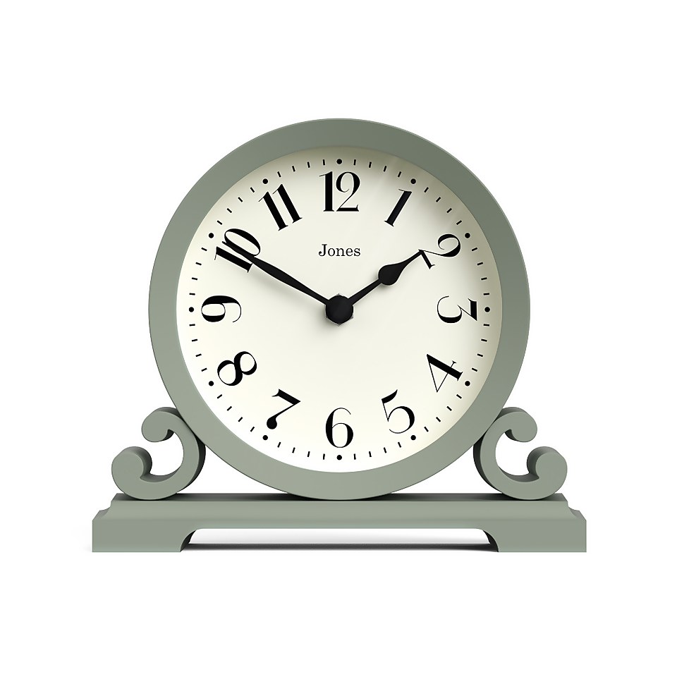 Jones Saloon Mantel Clock Sage Homebase