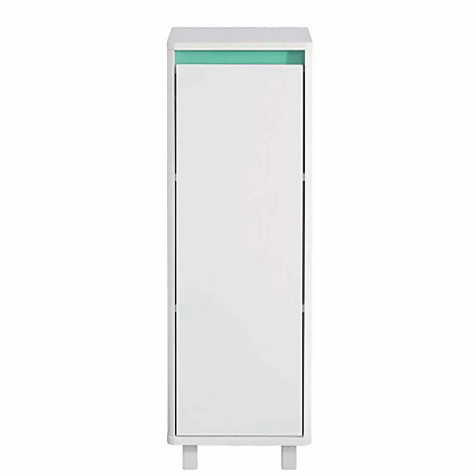 Senna Single Door Bathroom Floor Cabinet - White
