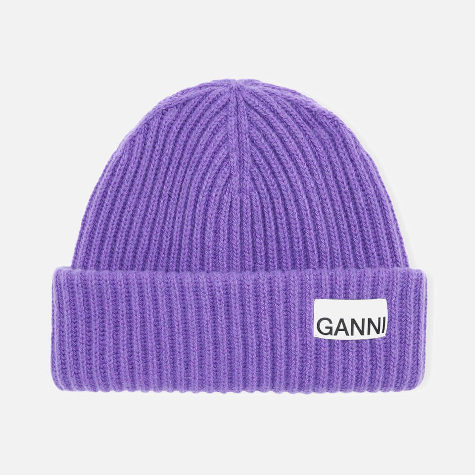 Ganni Women's Rib Knit Beanie - Persian Violet