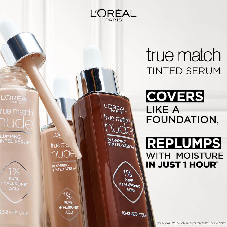 L'Oréal Paris True Match Nude Plumping Tinted Serum Shade 5-6 Medium Tan