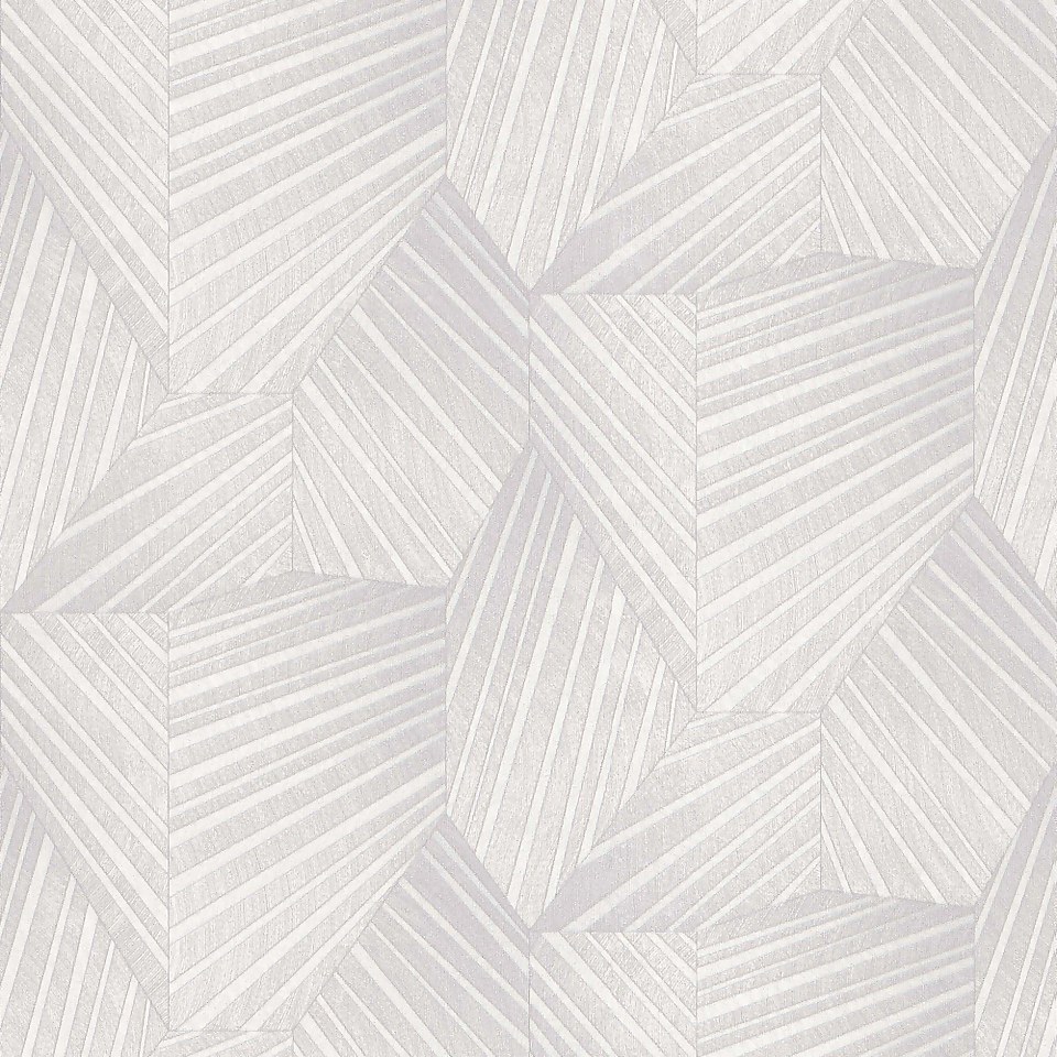 Elle Decoration Stripe Light Silver Wallpaper