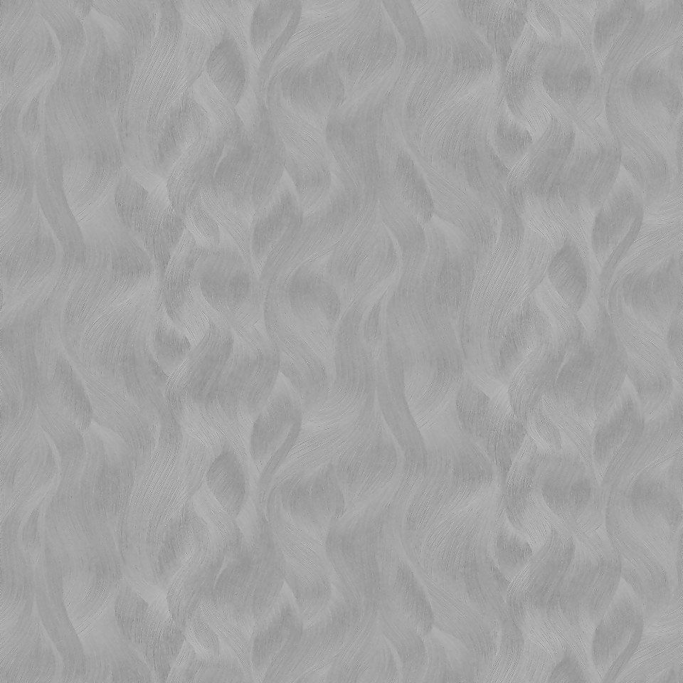Elle Decoration Wave Silver Wallpaper