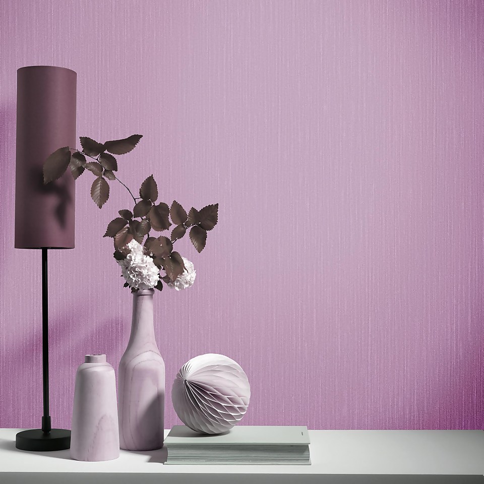 Elle Decoration Shimmer Purple Wallpaper