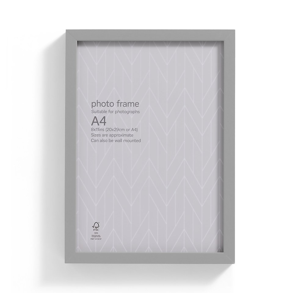Box Photo Frame - A4 - Grey