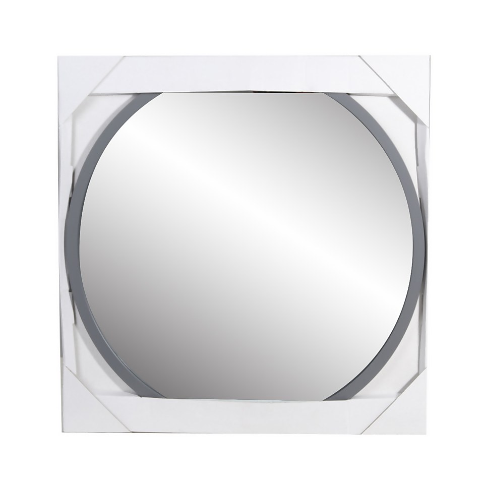 Round Mirror - Grey - 50cm