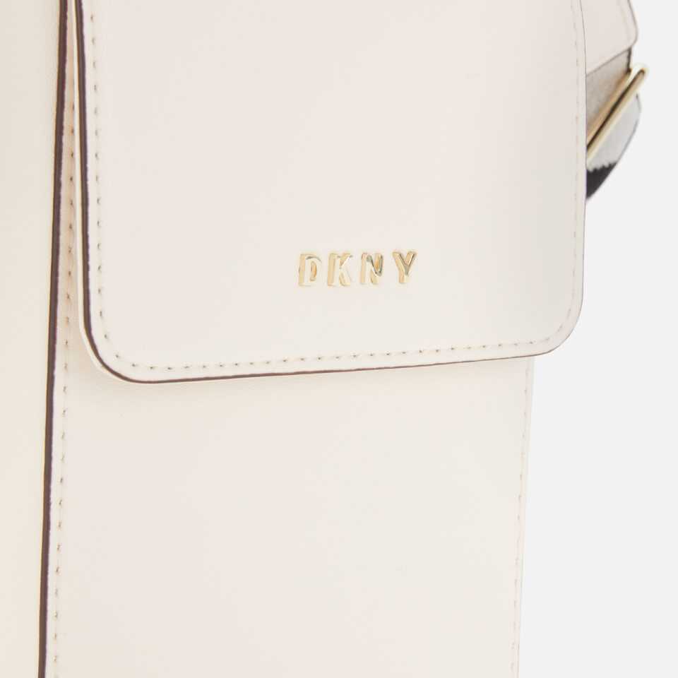 DKNY Women's Winona Flap Phone Cross Body Bag - Ivory