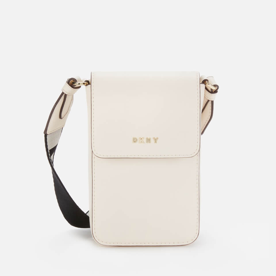 DKNY Women's Winona Flap Phone Cross Body Bag - Ivory