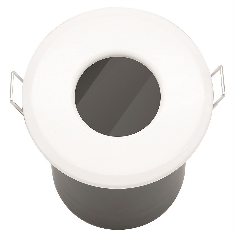 Fixed Fire Rated IP65 Single Downlight - White Finish