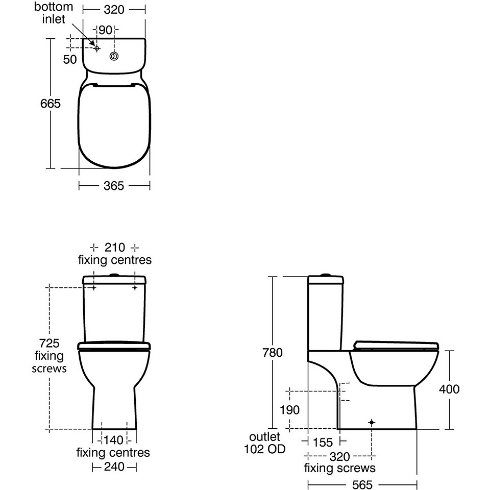 Ideal Standard Tempo Close Coupled Toilet Pack