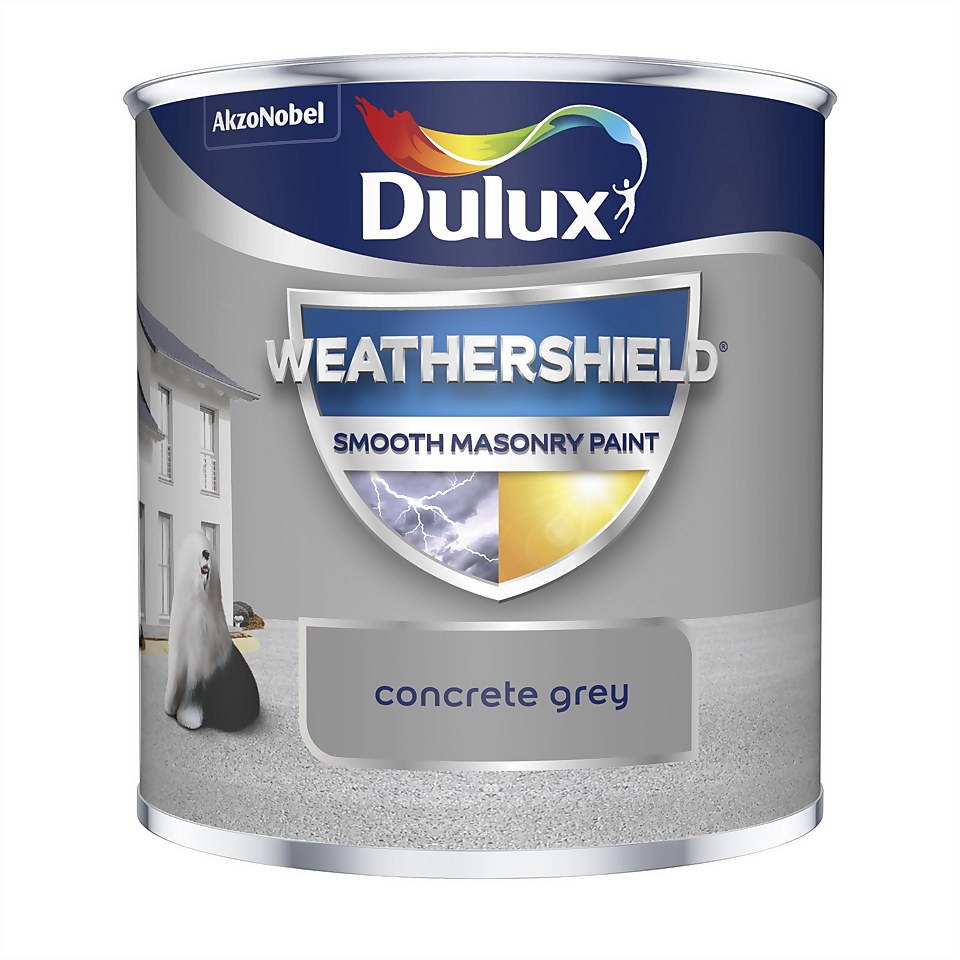 Dulux Weathershield Smooth Masonry Paint Concrete Grey - Tester 250ml