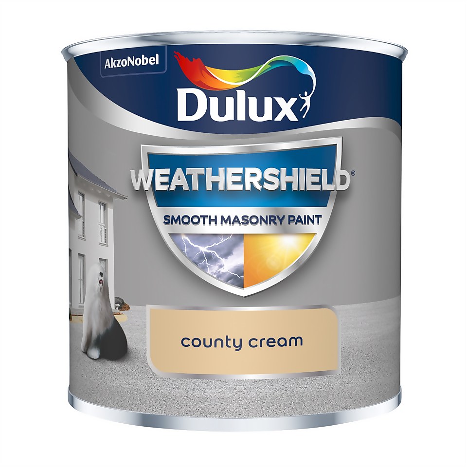 Dulux Weathershield Smooth Masonry Paint County Cream - Tester 250ml