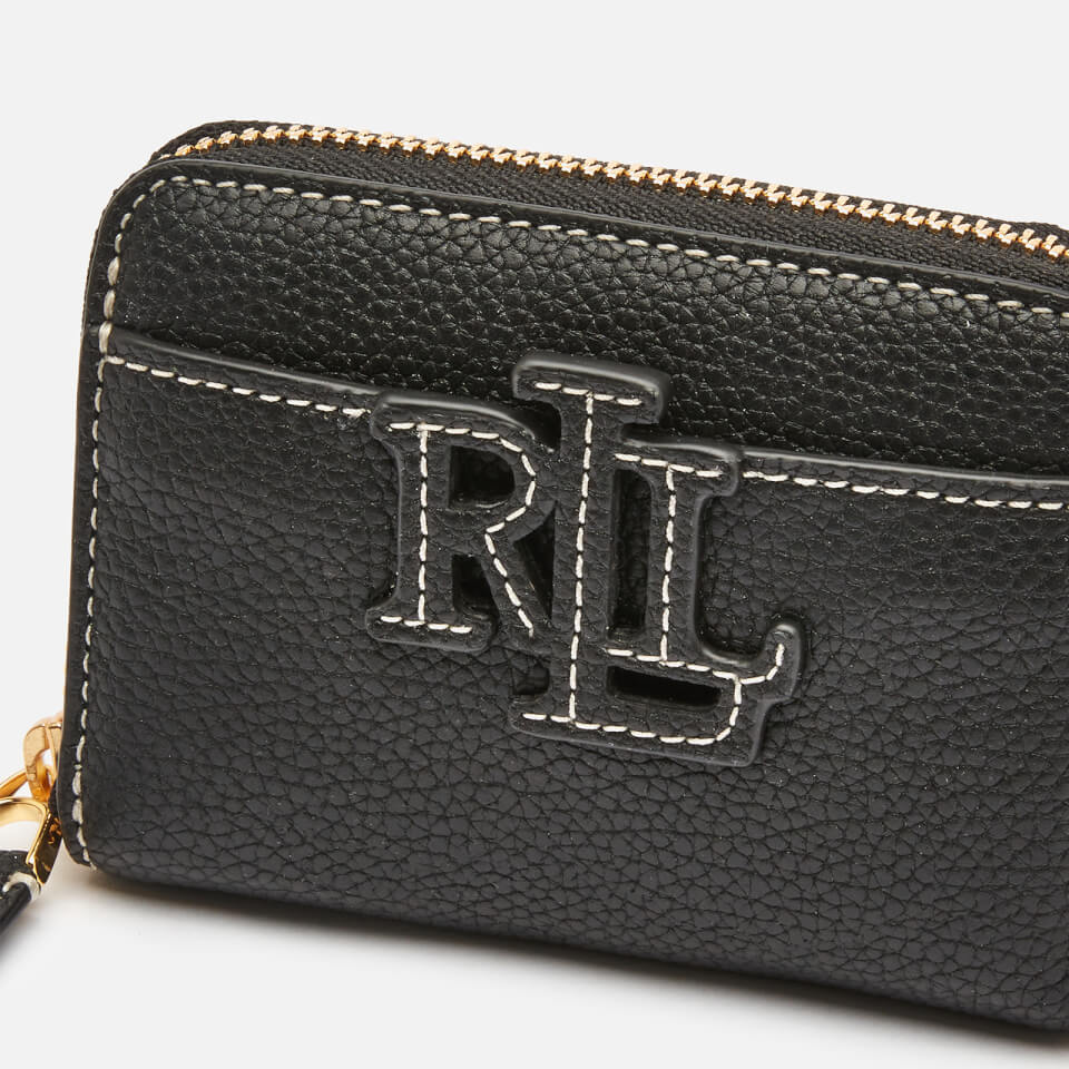 Lauren Ralph Lauren Women's Stacked Leather Zip Wallet - Black