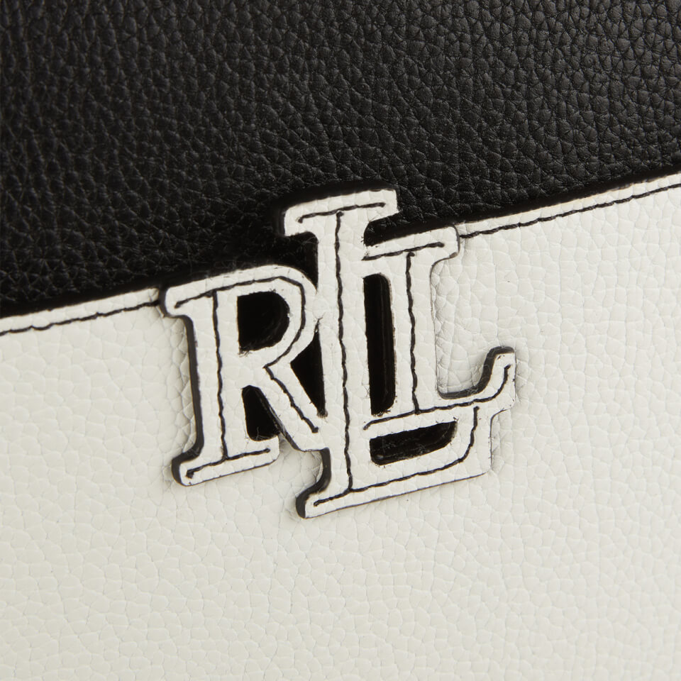 Lauren Ralph Lauren Women's Stacked Leather Carrie Cross Body Bag - Black/White