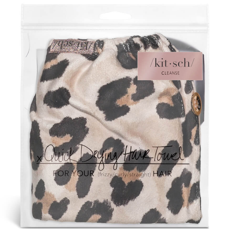 Kitsch Microfiber Hair Towel - Leopard