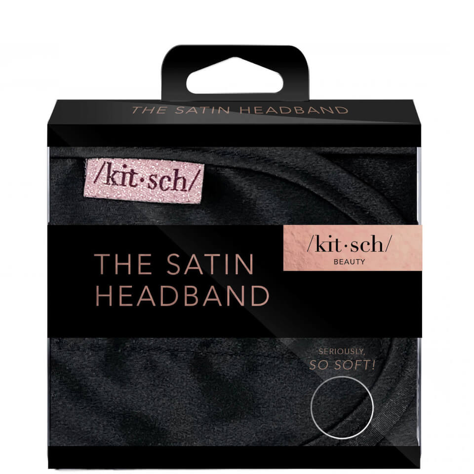 Kitsch Satin Sleep Headband - Black