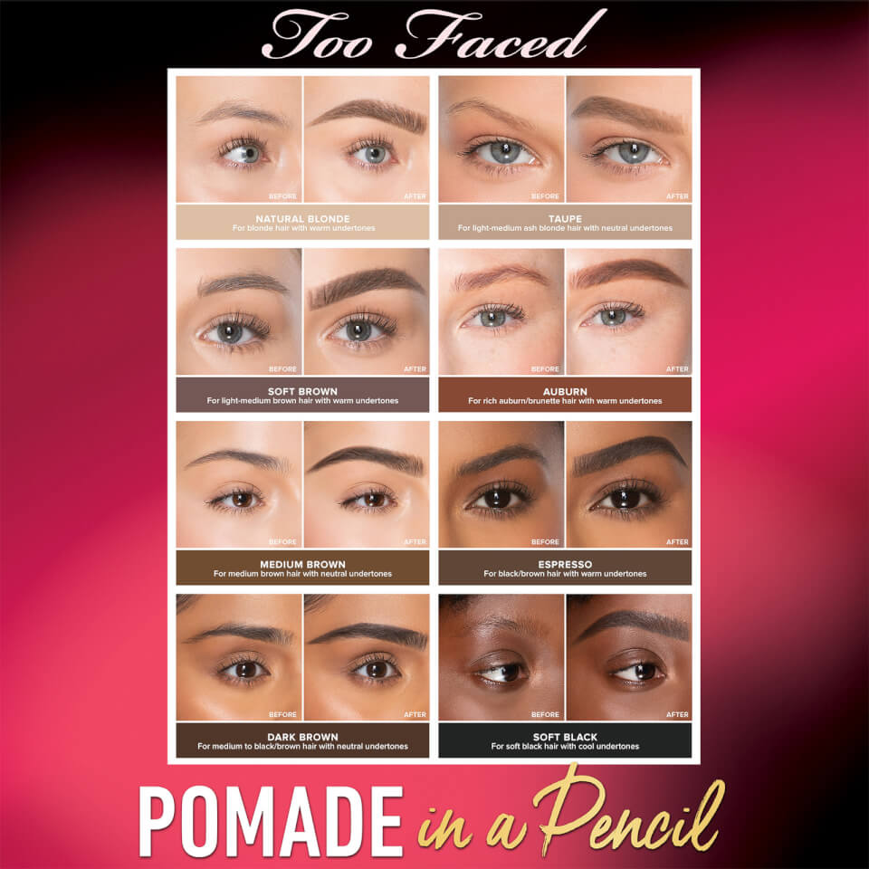 Too Faced Brow Pomade in a Pencil - Medium Brown