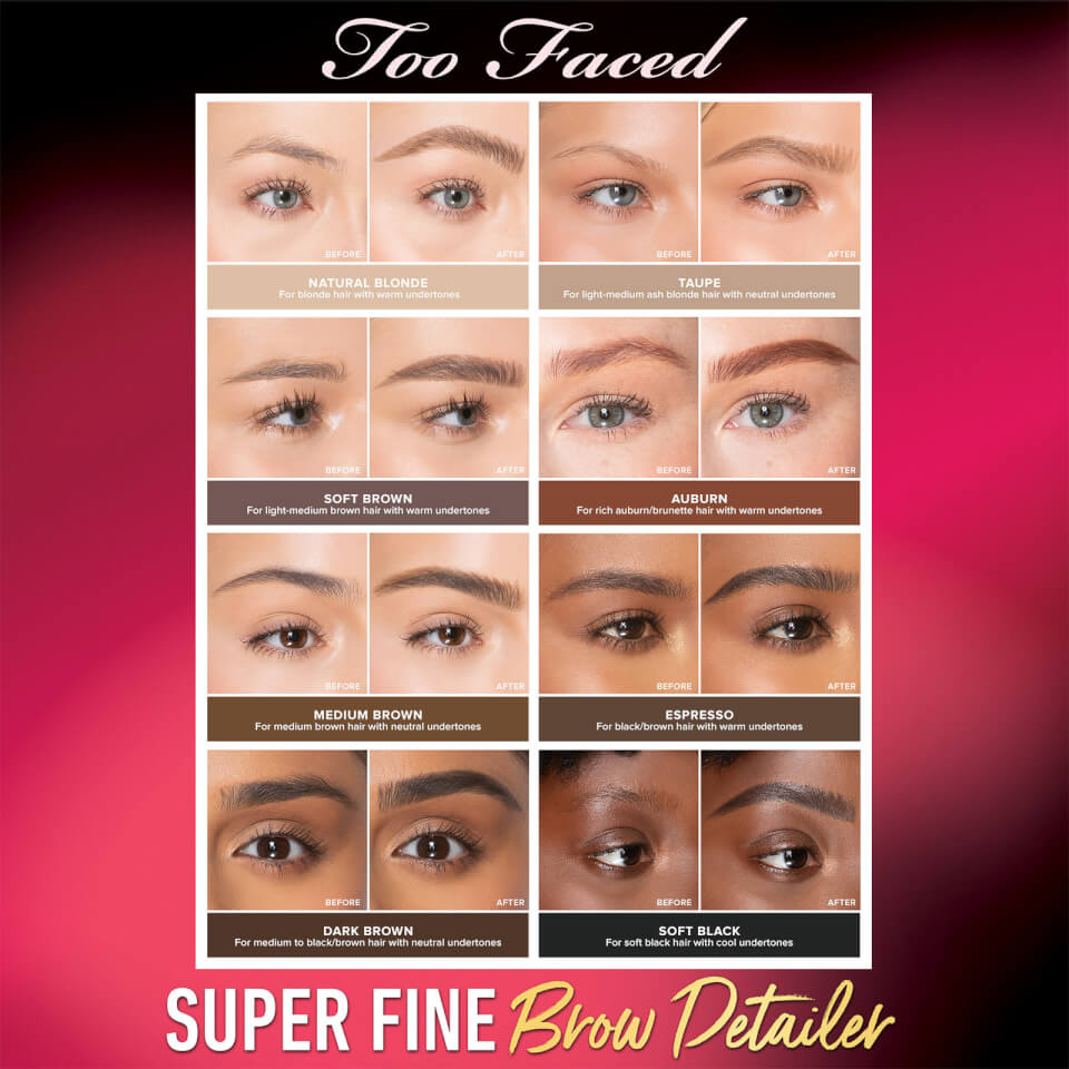 Too Faced Superfine Brow Detailer Ultra Slim Brow Pencil - Soft Brown