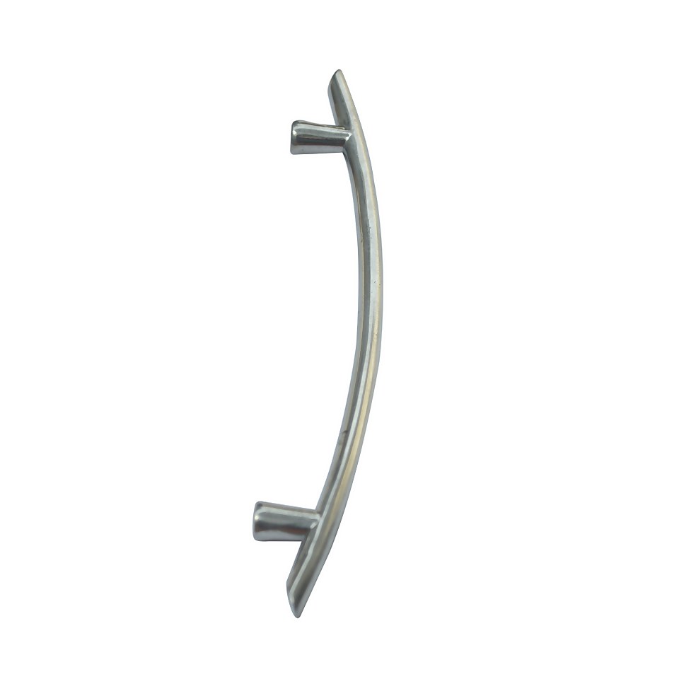 Welbeck 30mm Zinc Chrome Pull Slim Tapered Cabinet Handle - 2 Pack