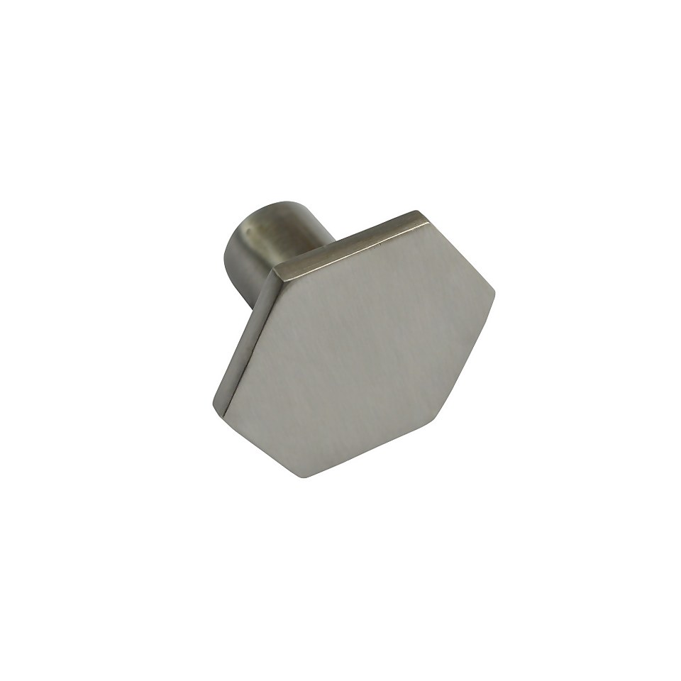 Havana 88mm Zinc Nickel Hexagonal Knob - 2 Pack