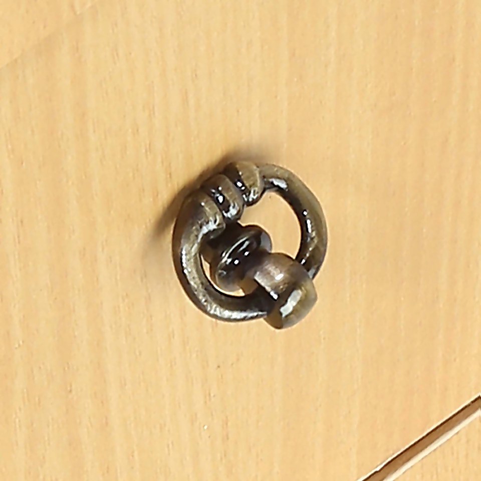Petworth 74mm Zinc Antique Brass Ring Pendant Handle - 2 Pack