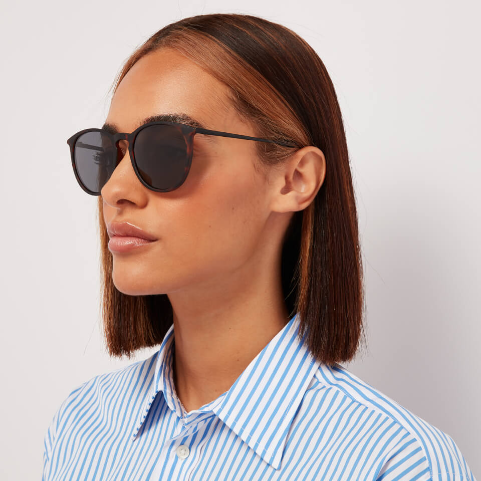 Le Specs Women's Oh Buoy Round Polarised Sunglasses - Matte Tort/Black