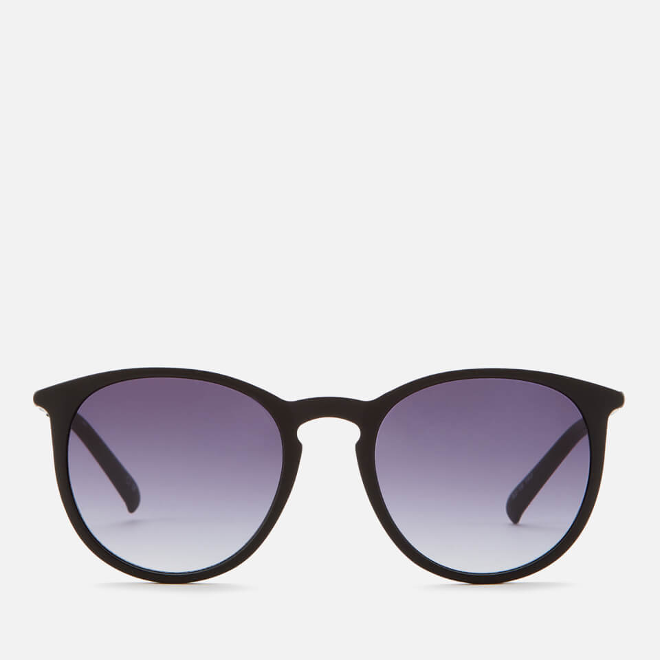 Matte black round sunglasses deals
