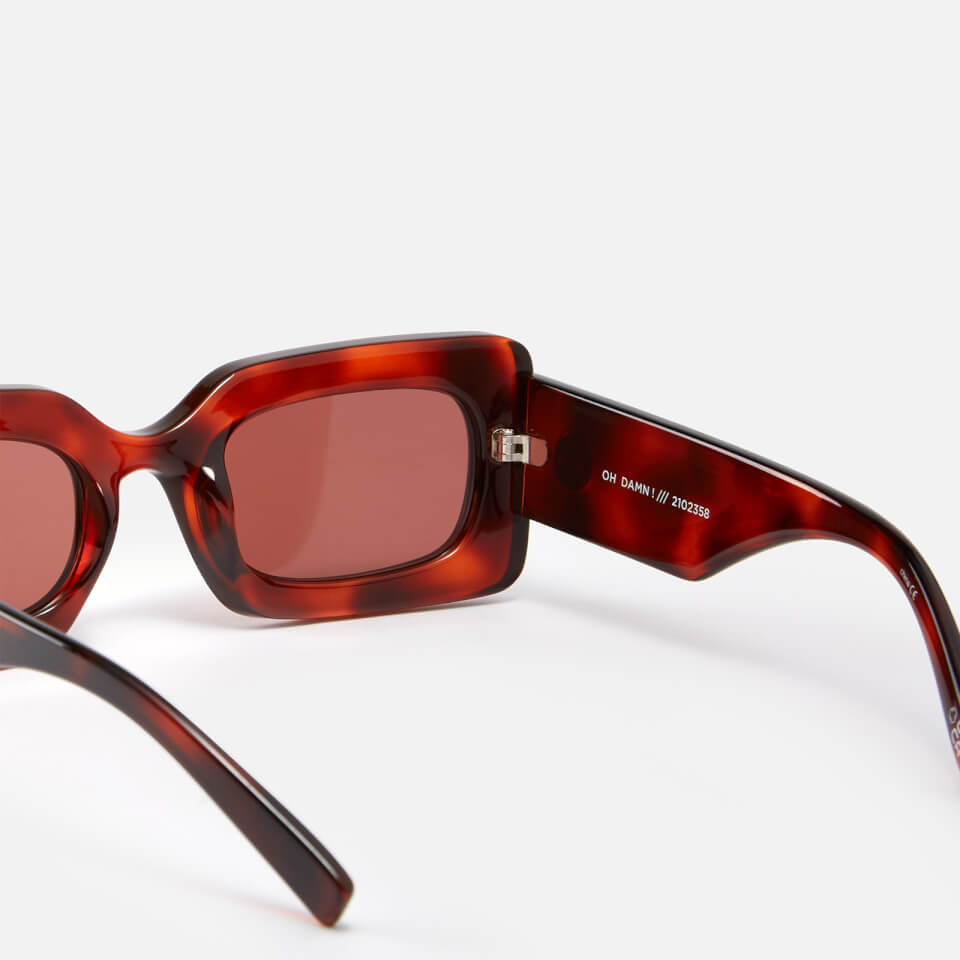Le Specs Women's Oh Damn! Rectangular Sunglasses - Toffee Tort