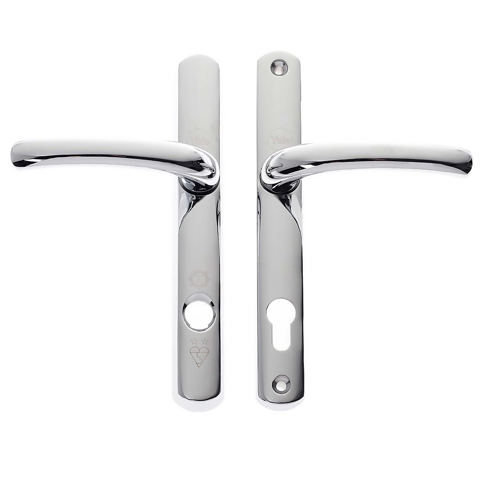 Yale TS007 2* Platinum Security Door Handle Chrome Homebase