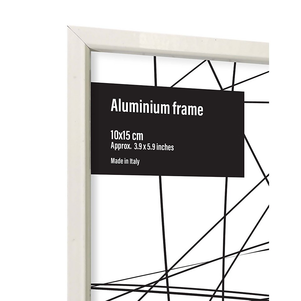 Aluminium Photo Frame - Set of 2 10x15cm - White