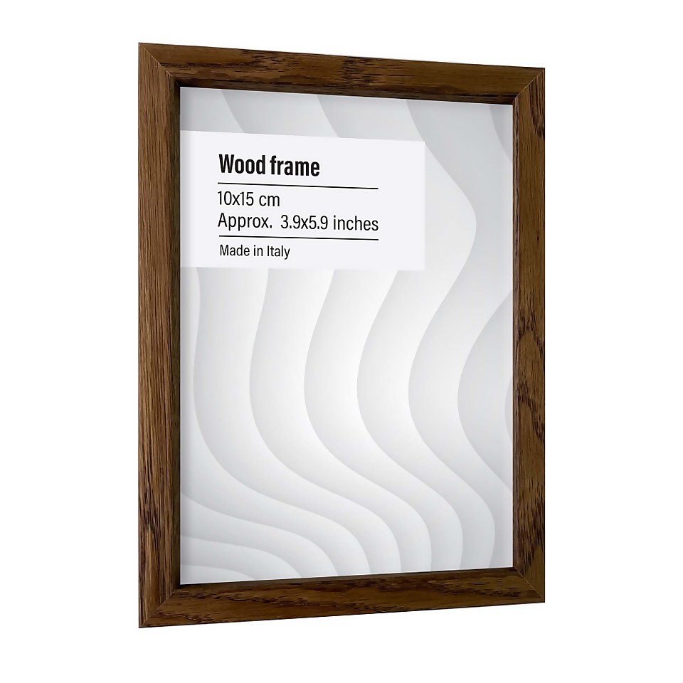 Wood Photo Frame - Set of 2 10x15cm - Walnut