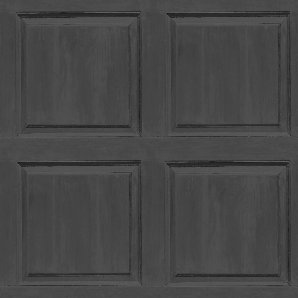 Arthouse Washed Panel Wallpaper - Charcoal