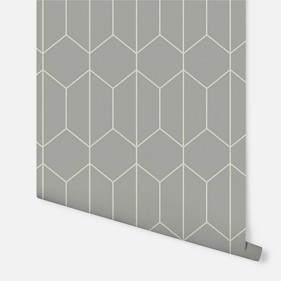 Arthouse Linear Geo Grey Wallpaper