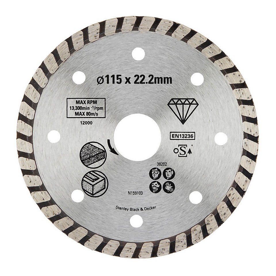 STANLEY 115mm Continuous Turbo Rim Cutting Disc  (STA38202-XJ)