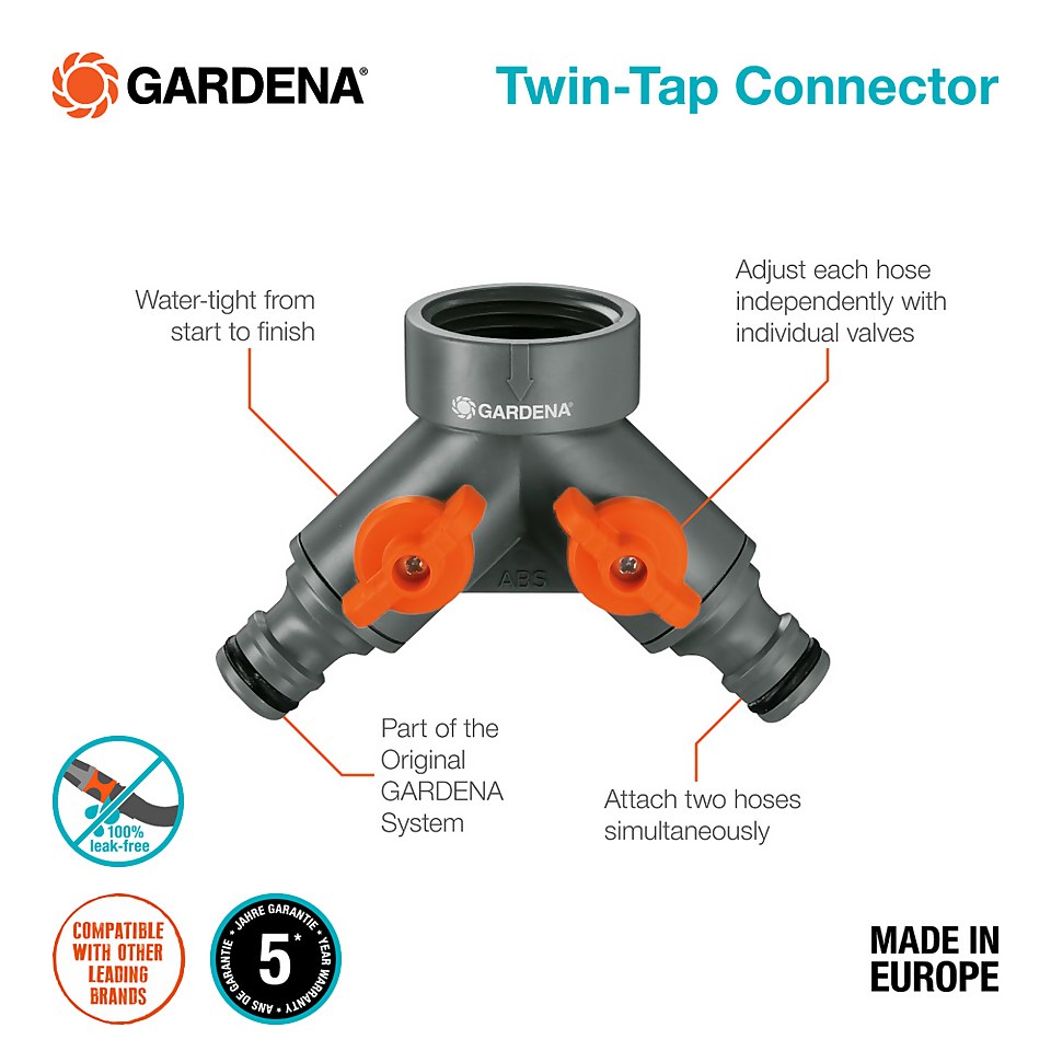 GARDENA Twin Tap Connector 26.5 mm (G 3/4")