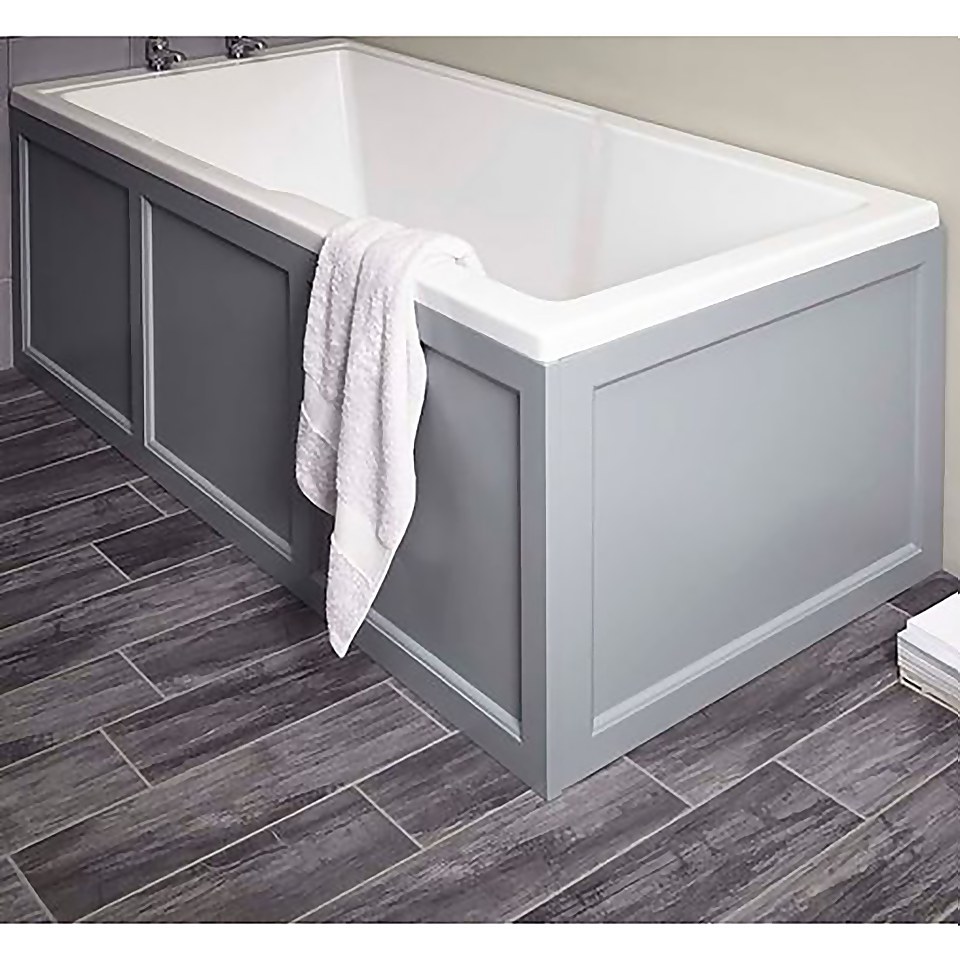 Bathstore Savoy Bath End Panel 750mm Gun Metal Grey Homebase