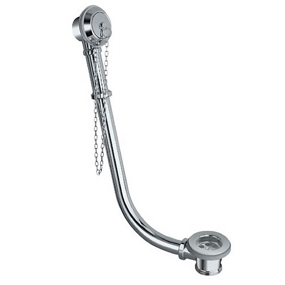 Bathstore Single Ended Exposed Bath Waste with Plug and Chain