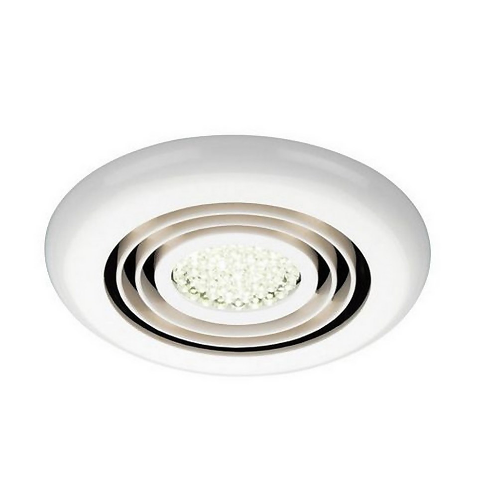 Bathstore Rapide Inline Wet Room extractor fan with LED lighting - White