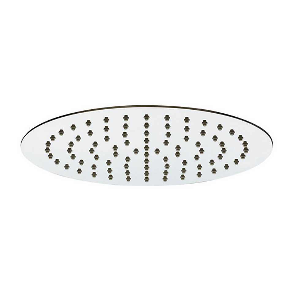 Bathstore Piano 250mm Round Shower Head (with long wall arm)