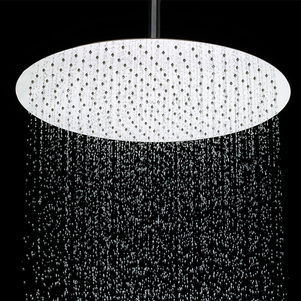 Bathstore Piano 300mm Round Shower Head (with ceiling arm)