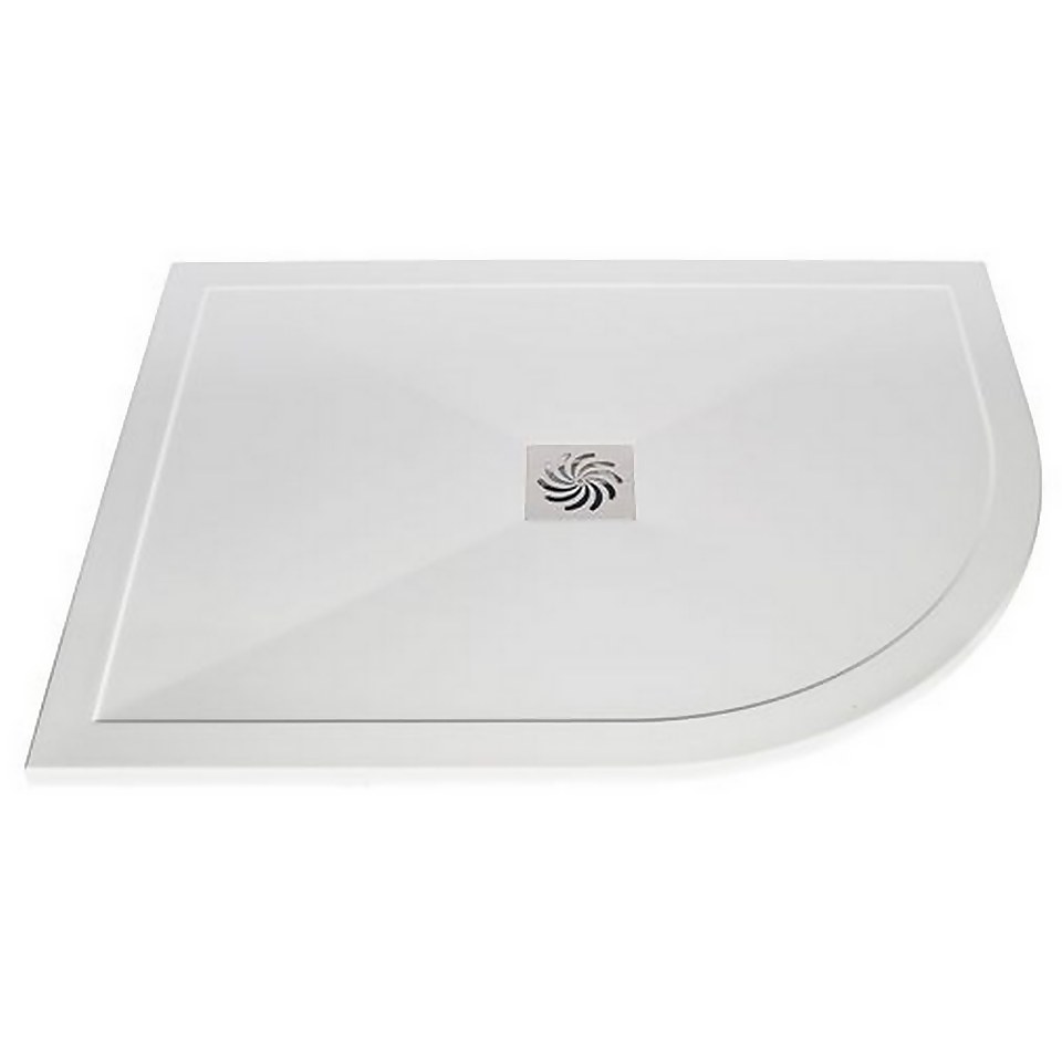 Bathstore Everstone Offset Quadrant Right Hand Shower Tray - 1100 x 800mm
