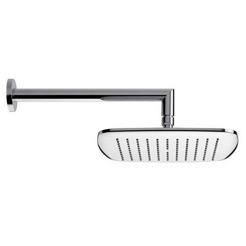 Bathstore Pearl Fixed Shower Head (with angled wall arm)