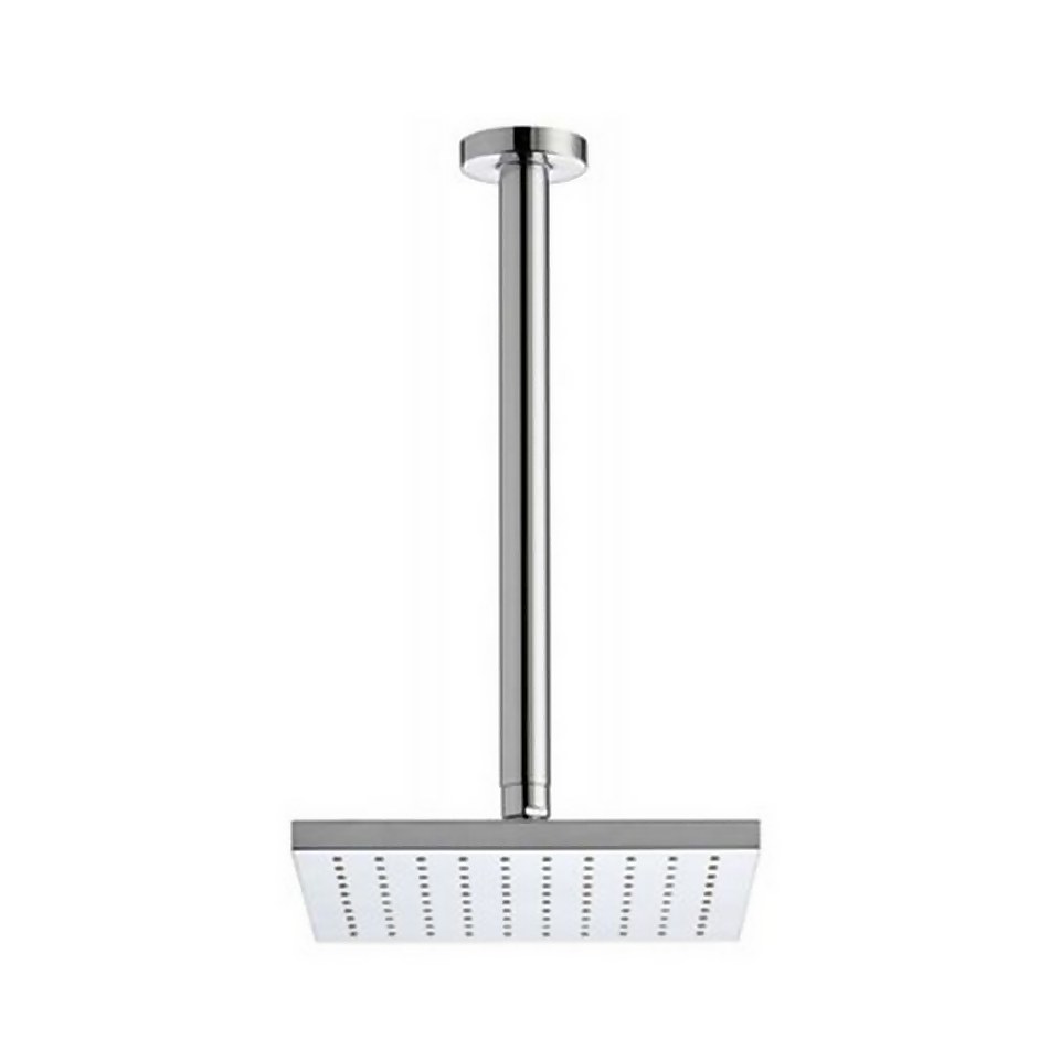 Bathstore Fresh Square Fixed Shower Head (with long ceiling arm)