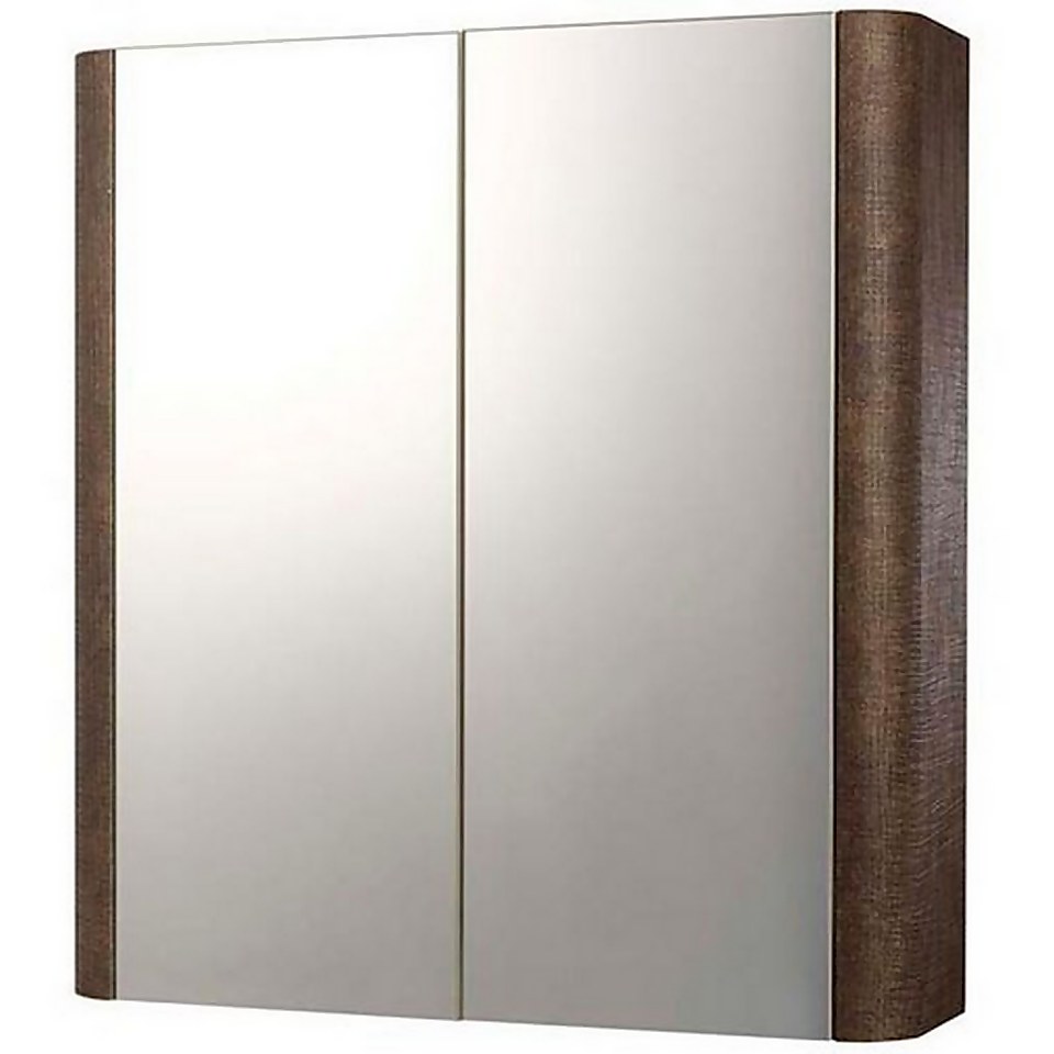 Bathstore Linen 600mm Mirrored Cabinet - Rust
