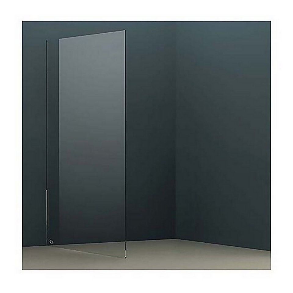 Bathstore Wet Room Screen with Ceiling Bar 2000 x 1200mm - Chrome