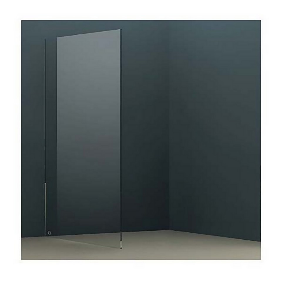 Bathstore Wet Room Screen with Ceiling Bar 2000 x 1200mm - Black