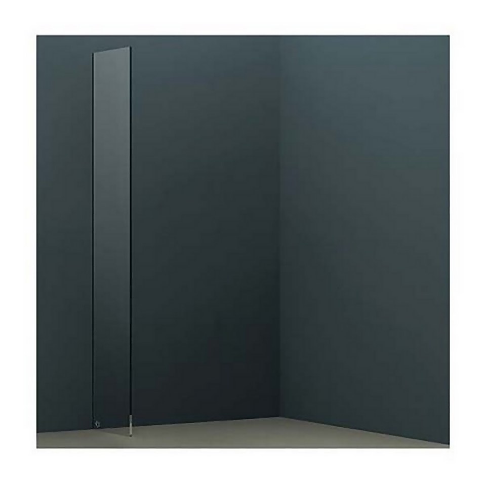 Bathstore Wet Room Screen with Wall Bar 2000 x 800mm - Chrome