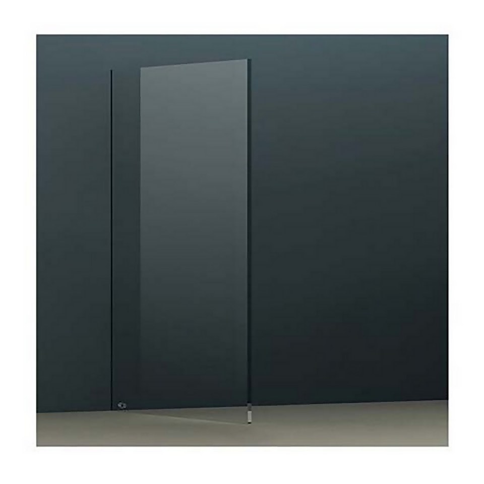 Bathstore Wet Room Screen with Wall Bar 2000 x 1100 - Chrome